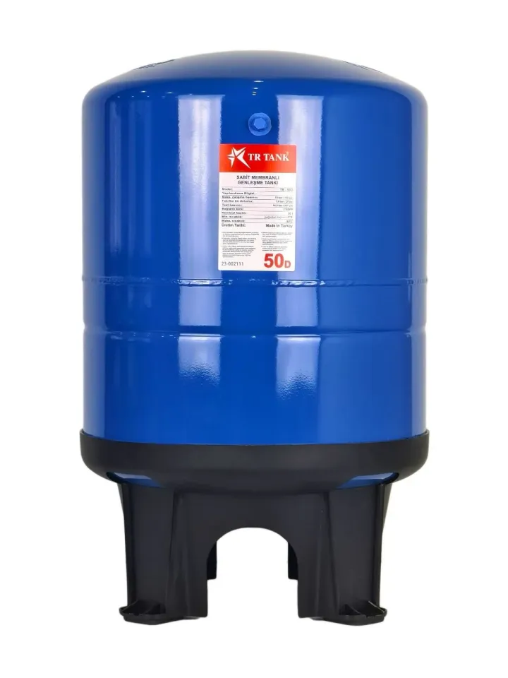 TR TANK 50 L 10 Bar  Sabit Mebranlı Dik Genleşme Tankı