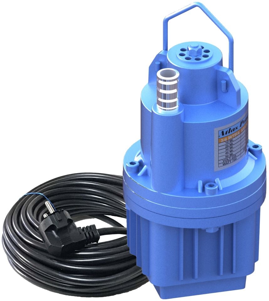 ATLAS Elektromanyetik Dalgıç Pompa 3/4'' Flatörlü 20Mt Kablo