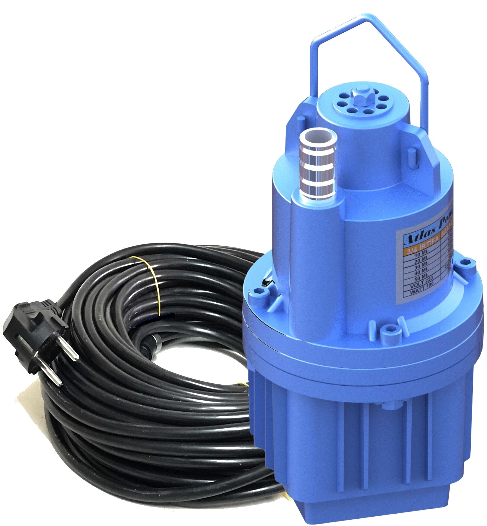 ATLAS  Elektromanyetik Dalgıç Pompa 3/4'' Flatörlü 30Mt Kablo