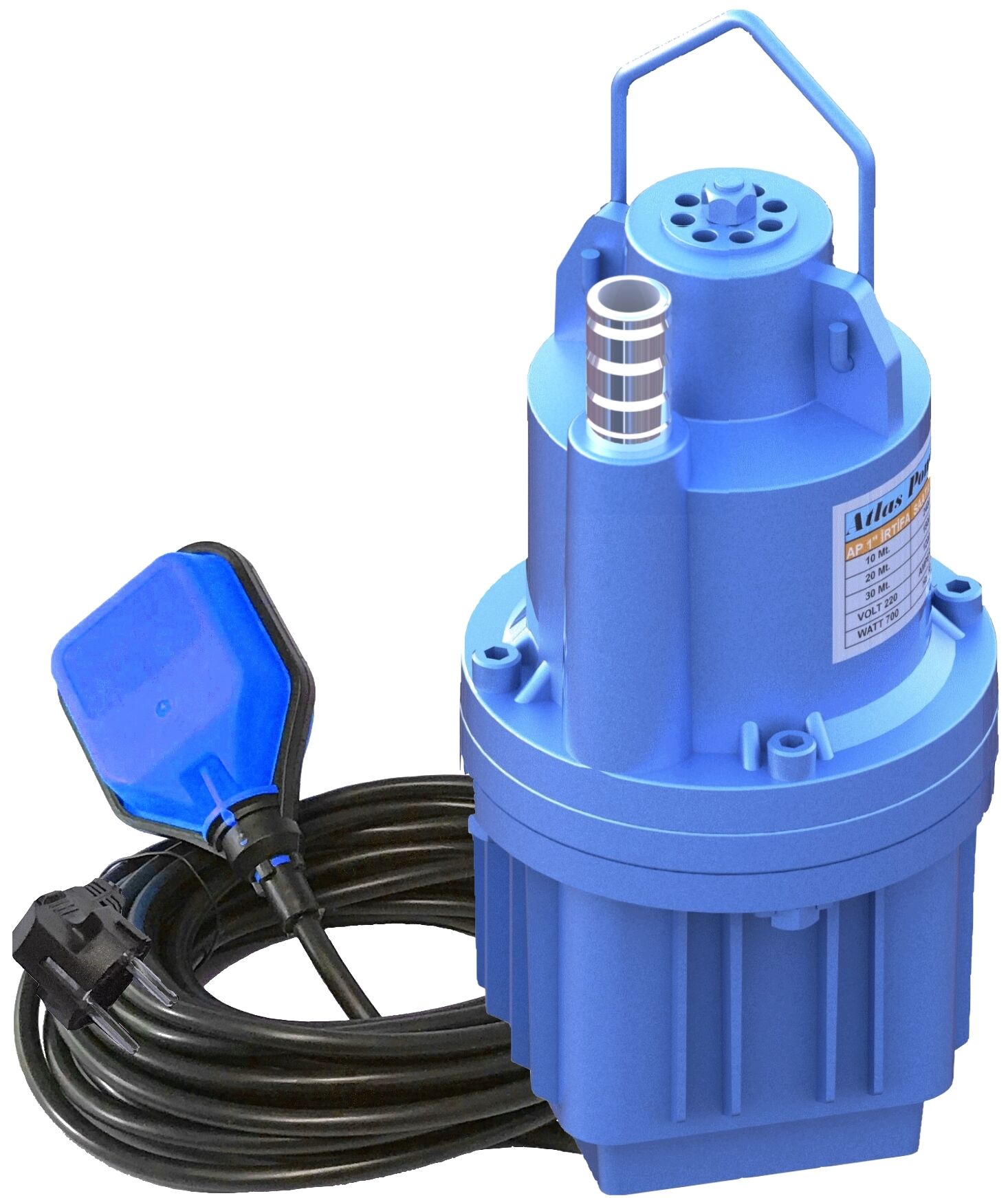 ATLAS Elektromanyetik  Dalgıç Pompa 3/4'' Flatörlü 10Mt Kablo