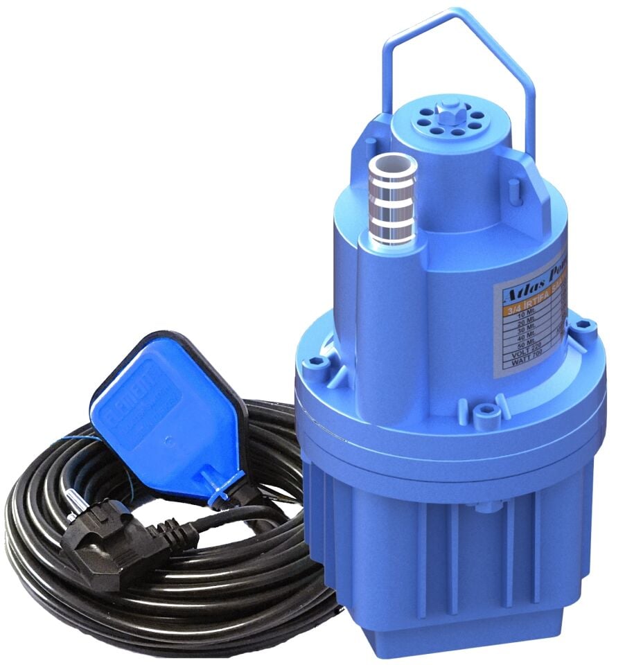 ATLAS Elektromanyetik Dalgıç Pompa 3/4'' Flatörlü 20Mt Kablo