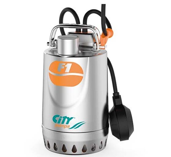 CITY F-1 70 M 0,7  HP Paslanmaz Flatörlü Drenaj Dalgıç Pompa