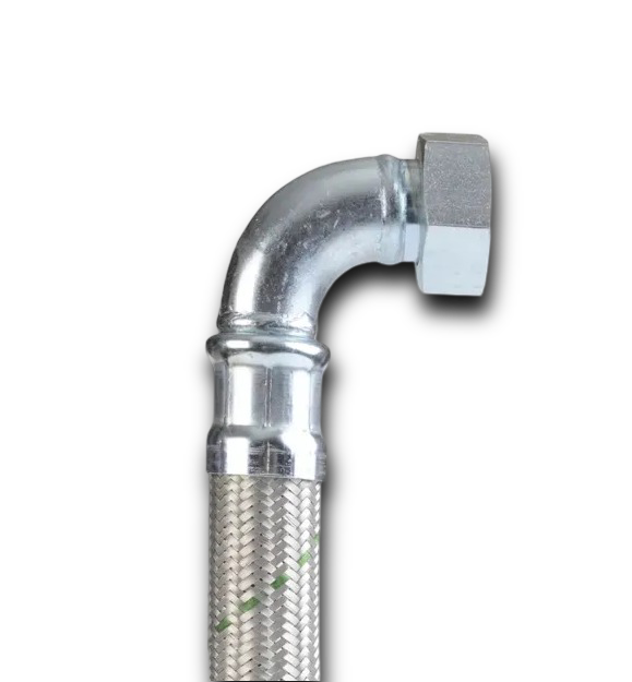 CRUWA Paslanmaz Dirsekli Fleks Hortum  1 1/4'' 80 cm