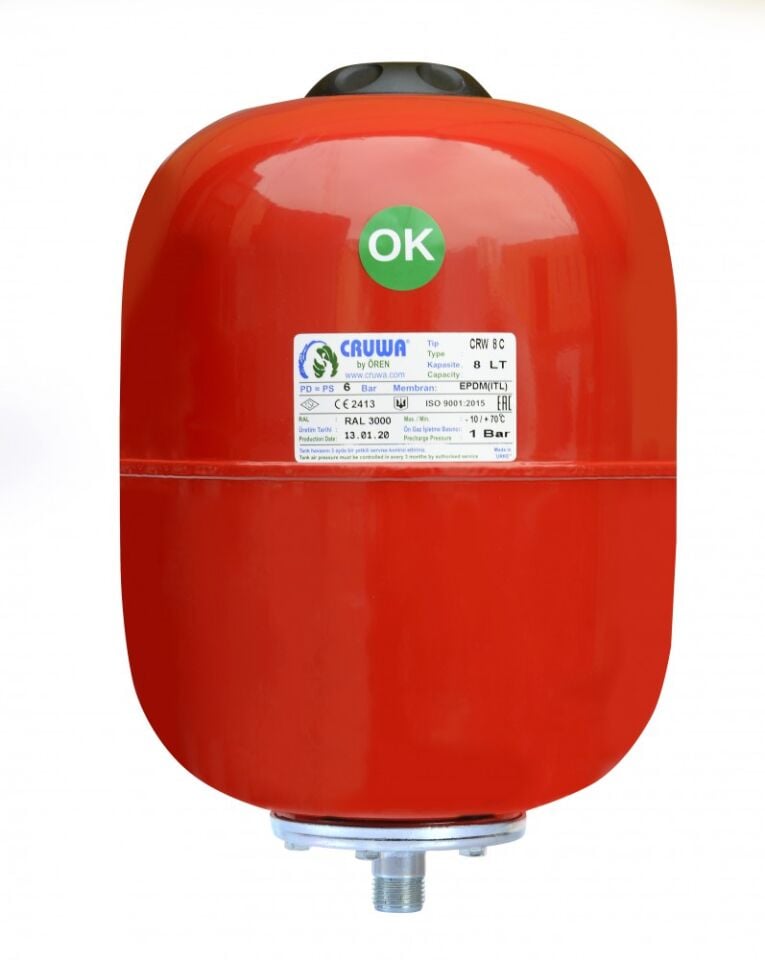 CRUWA CRW 24D Lt Değiştirilebilir Mebranlı Dik Genleşme Tankı