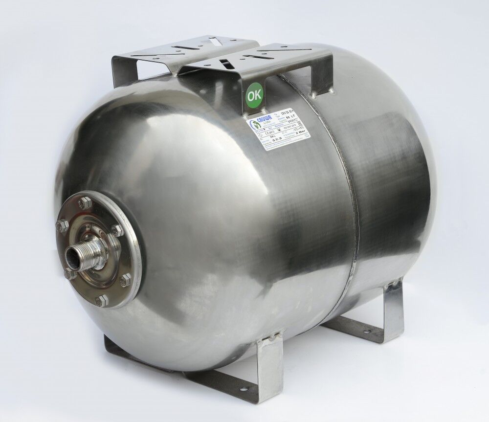 CRUWA CRW 100 Lt Yatık Paslanmaz (304) Genleşme Tankı