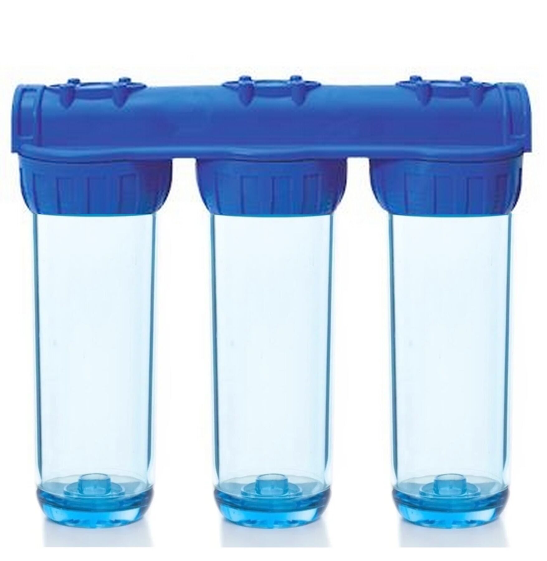 Tesisat Tipi Filtre Kabı 10'' Üçlü 3/4'' Bağlantılı