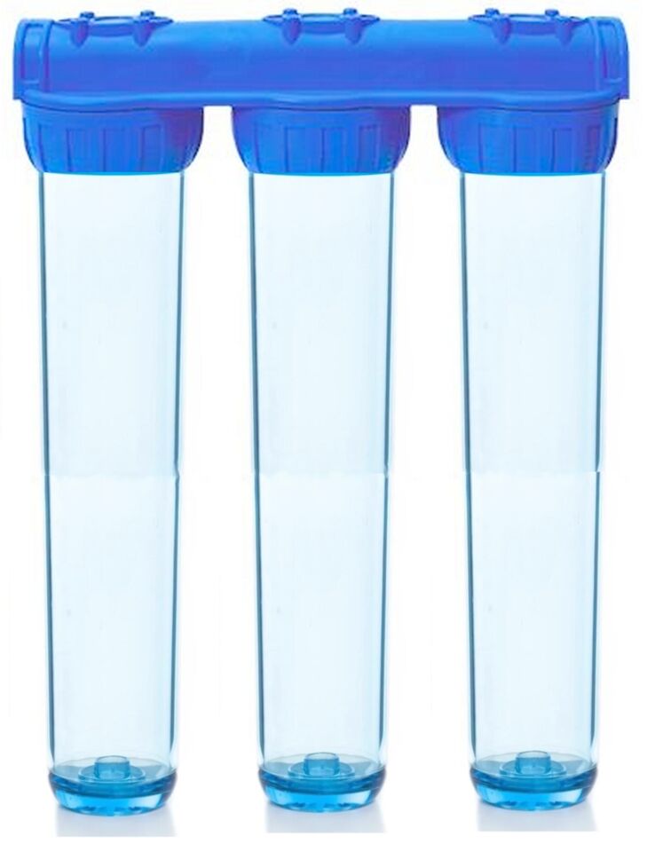 Tesisat Tipi Filtre Kabı 20'' Üçlü 1'' Bağlantılı