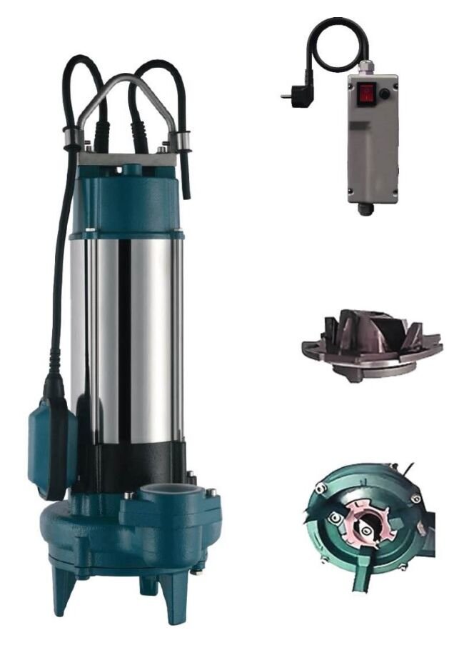 KAYSU Cut 1500-B-T 2 Hp  Öğütücülü Foseptik Pompa (Pano + Flatör)